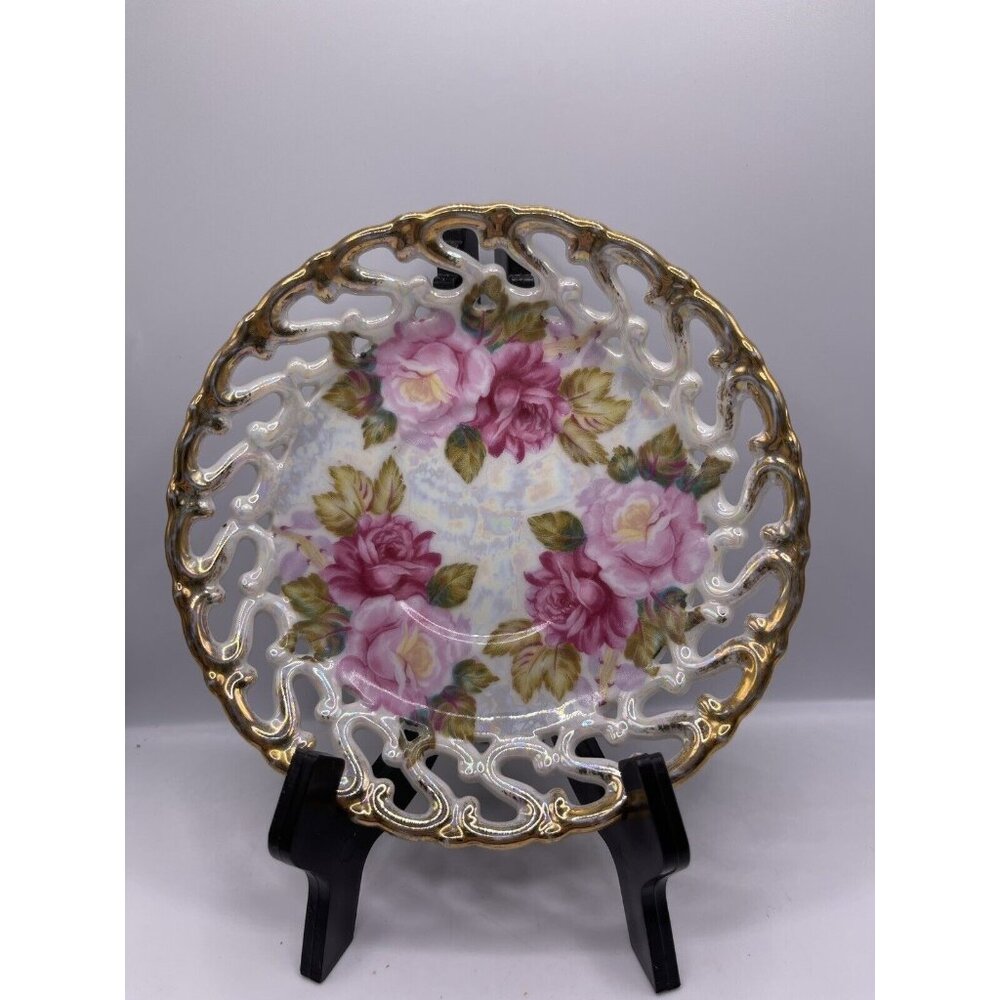 Vintage Royal Sealy China Saucer - Pink Rose Design